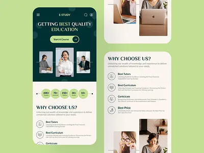E-study Website Design (Mobile Version) course course app digital education e learn e learning e learning edtech edtech solution education app education platform education website elearning web app learning management system online course online course application online learning online school study web design website