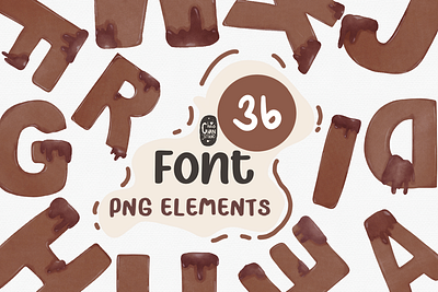 Chocolate font and number Watercolor 3d animation app branding design font graphic design illustration logo motion graphics numder ui ux vector