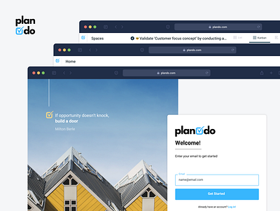 Plando | Login page & Dashboard interface adobexd app interface system ui