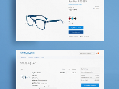 Prescription Lens Selector for Online Eyewear Shop design extension eyeglasses eyewear glasses ui