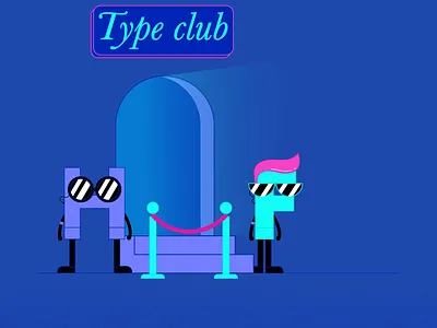 Type Club 2d after effects animated animation comic sans flat fun futura graphics helvetica illustrator motion night club type