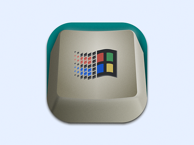 🪟Windows key app icon app app icon figma graphic design icon illustration key keyboard keycap mechanical keyboard throwback vector windows