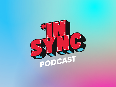 *IN SYNC PODCAST LOGO DESIGN branding illustration logo