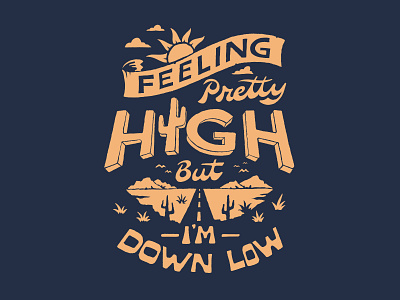 Pretty High illustration lettering merch design skitchism t shirt typography vintage