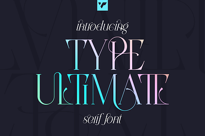 TYPE ULTIMATE - SERIF LOGO FONT brand branding bundle creative design font illustration lettering logo ui