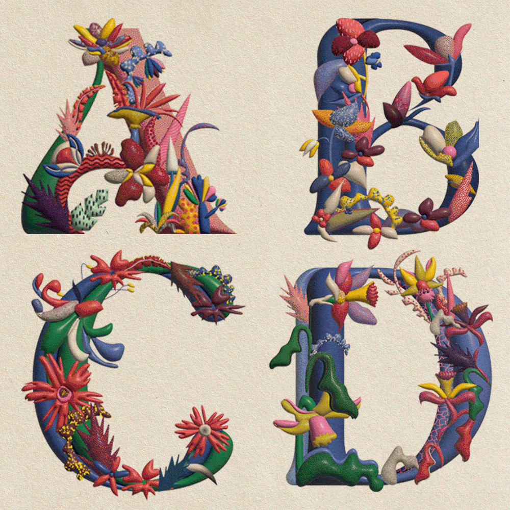 36daysoftype (10) Type 3dart adobe illustrator alphabet colors digital art dubai graphicdesign illustration lettering letters nancykouta nature typography vector