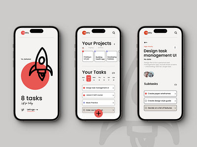 Task management app mobile app planner task management to do list to do list app ui visual design