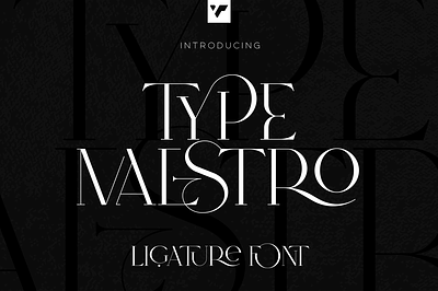 TYPE MAESTRO - LIGATURE SERIF FONT brand branding bundle creative design font illustration lettering logo ui