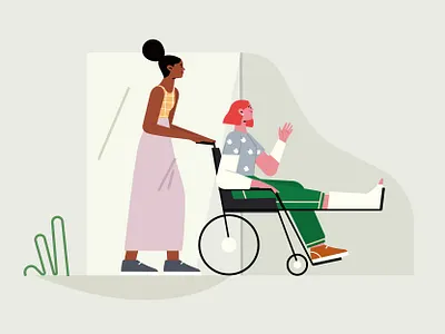 Accident recovery accident recovery app illustration application artwork branding characters design frame illustration illustration web medical vector