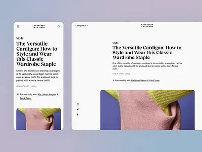 A blog article on mobile and desktop. blog clean design desktop mobile mobile design significa ui ux uxui web web design website