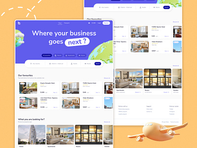 Hotel Booking System for Business booking landingpage travelapp webdesign
