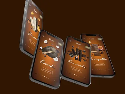 Plaisir HP hero products showcase branding carousel colorful hero interaction orange pastry ui ux
