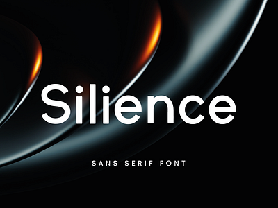 Silience Sans Serif Font brand design design fon font font design graphic design modern font sans serif type typography unique font