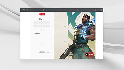 Valorant Login Page Clone design figma ui valorant
