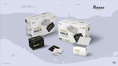 Andes Gold: Chia & Maca Premium packaging art direction branding creative direction design diseños empaques empaques graphic design packaging packaging design