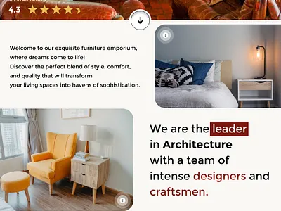 UI Design for Furniture website branding design graphic design illustration logo typography ui vector