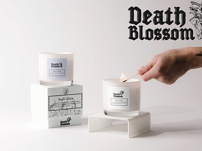 Death Blossom branding candle candlebrand design graphic design identity logo mockup packaging