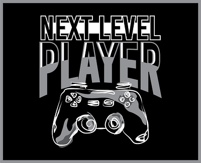 Game Player T-Shirt Design design game game typography gamer gamer t shirt design gaming graphic design illustration player t shirt typography