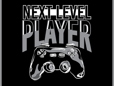 Game Player T-Shirt Design design game game typography gamer gamer t shirt design gaming graphic design illustration player t shirt typography