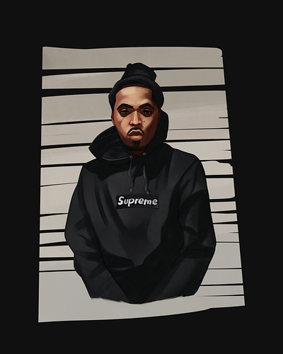 NAS artwork drawing graphic design illustration illustrator portrait