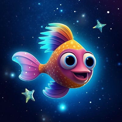 A cartoony fish with her sea star friends! animation best friends cartoon cartoon art cartoon portrait cartoonist design fish friends icartoonall illustration logo lovely fish ocean purple fish sea sea star shinny fish star stars