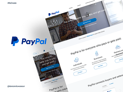 Paypal Website Landing Page design graphic design illustration product design typography ui ux