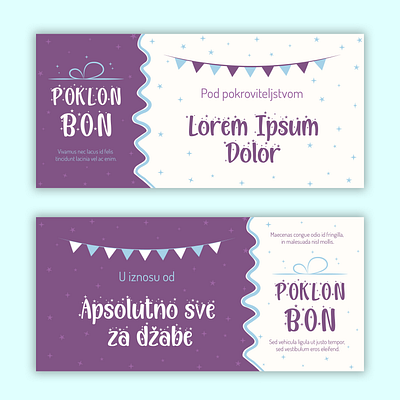 Double-Sided Coupon Design coupon design graphic design illustration illustrator vector vectors