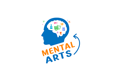 Mental Arts logo arts logo branding creative logo health logo logo logo design mental health logo mental logo minimal