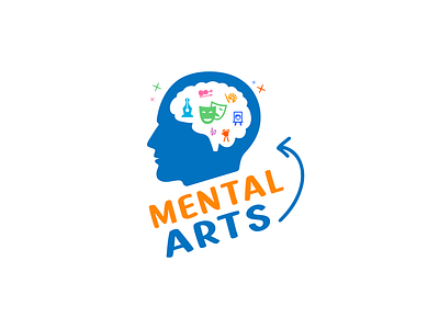 Mental Arts logo arts logo branding creative logo health logo logo logo design mental health logo mental logo minimal