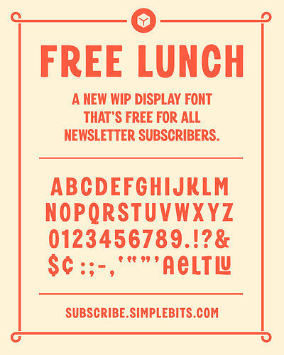 Free Lunch font simplebits type typedesign