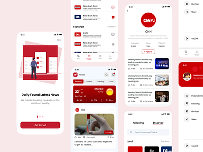 Newsi- Live Breaking News App apps design breaking news app live app mobile app news app news24 newsi online news