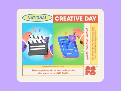 Happy Creative National Day! 2d 3d adobe branding design graphic design icons illustration logo motion motion graphics social social media ui ux vector