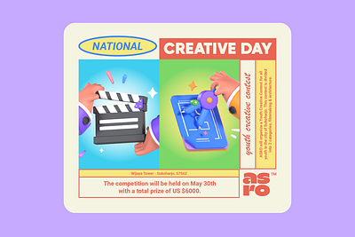 Happy Creative National Day! 2d 3d adobe branding design graphic design icons illustration logo motion motion graphics social social media ui ux vector