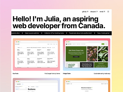Personal Portfolio css mobile design portfolio typography ui web web design web development