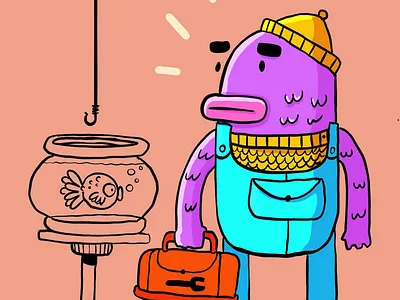 MR. FISH character characterdesign colorful design doodle illustration picturebook story weird