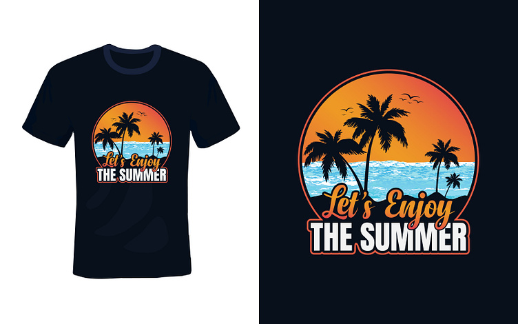 Enjoy the summer t-shirt design. Summer t-shirt design vector. For