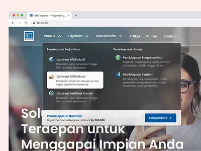 Header Mega Navigation Concept dropdown finance header header nav loan meganav menu nav navigation ui design web design