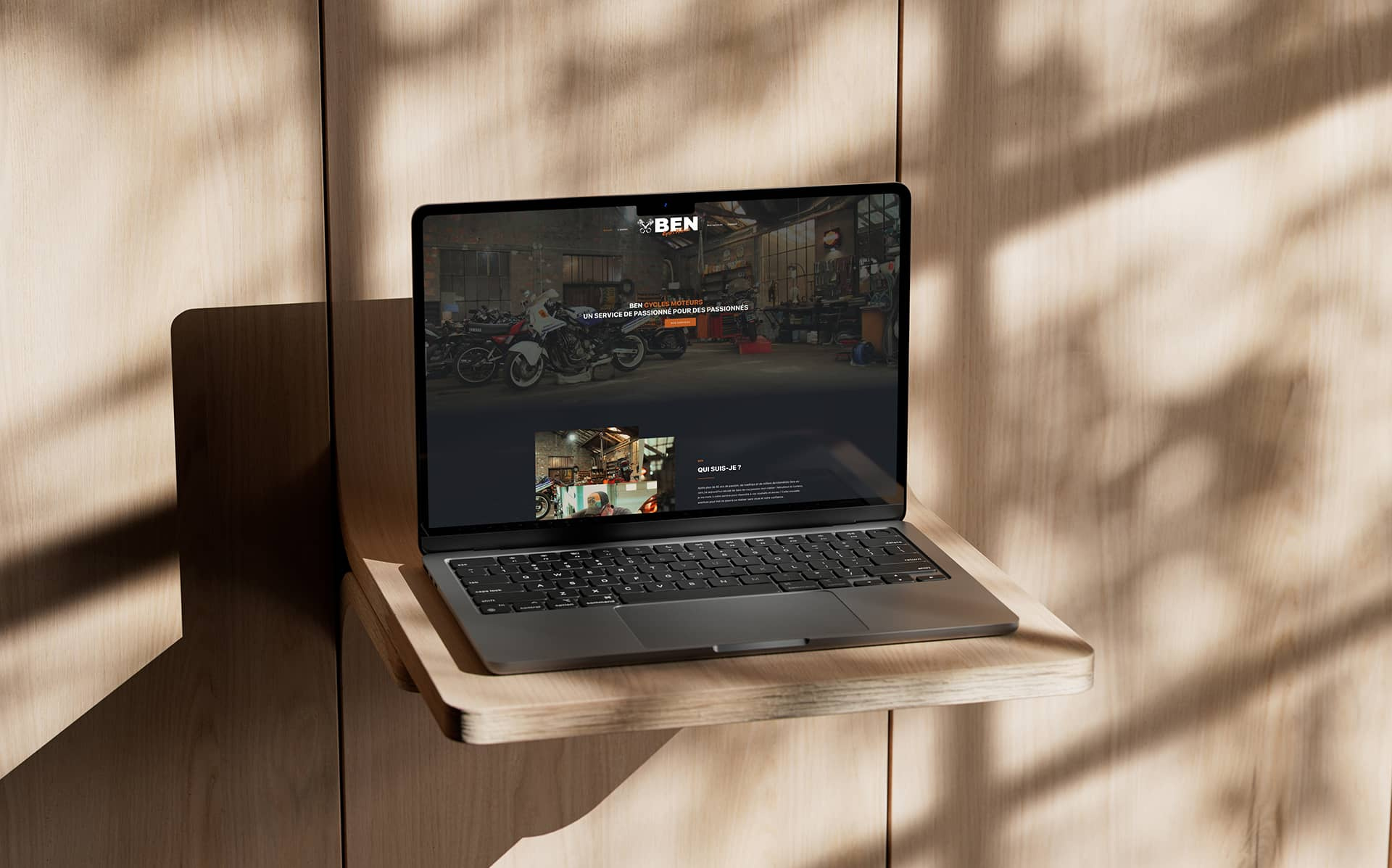 Ben Cycles Moteurs branding design illustration logo site internet site web ui ux webdesign website