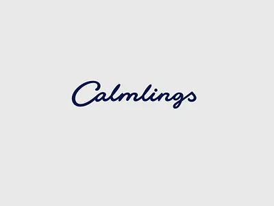 Calmlings branding calligraphy calm calmapp custom design ease flow handtype lettering logo logodesign logomaker logomark meditation peace script signature type unique