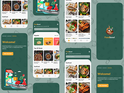Food Delivery Mobile Application delivery app food app food delivery app. mobile app design new design ui design ux design