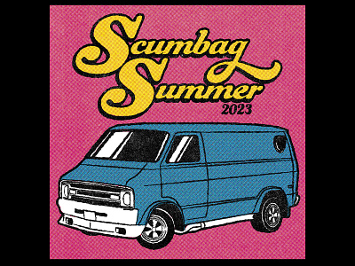 Scumbag Summer 70s design graphic design illustration logo scumbag summer van vanning culture vector illustration
