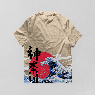 Japanese Great Wave off Kanagawa apparel design branding clothing design illustration japanese japanese streetwear design t shirt design vector