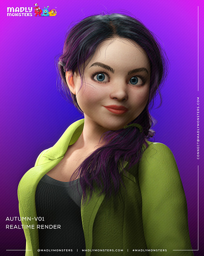 Autumn-V01 | 3D Character Design by Madly Monsters 3d 3d animation 3d animation studio 3d art 3d character 3d character design 3d character modeling 3d design 3d model 3d modeling 3d render 3d sculpting animation studio character character animation character animator character art character design character designer stylized character