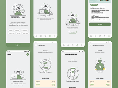Coffeeshop & Workspace Directory Mobile App Illustrations design illustration mobile ui vector