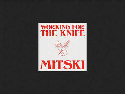 working for the knife album art dagger design graphic design hand illustration illustrator indie knife mitski music typography
