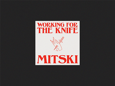 working for the knife album art dagger design graphic design hand illustration illustrator indie knife mitski music typography