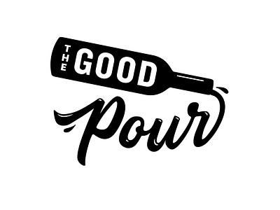 The Good Pour Wine & Spirits Marketplace branding charity logo spirits startup typography wine