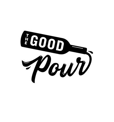 The Good Pour Wine & Spirits Marketplace branding charity logo spirits startup typography wine