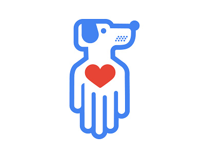 Breeze Canine Massage branding canine cartoon dog fingers heart logo massage