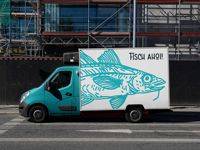 Fisch Ahoi animal beach blue brand design brand identity branding delivery fish food illustration logo logo design mockup ocean restaurant sea truck vehicle vintage visual identity